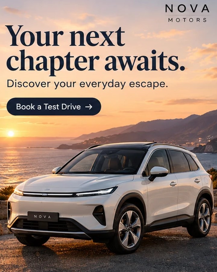 Ready-to-post car social media poster example