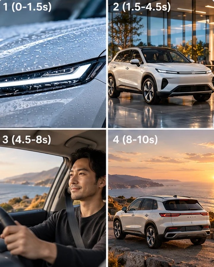 4-scene car storyboard example